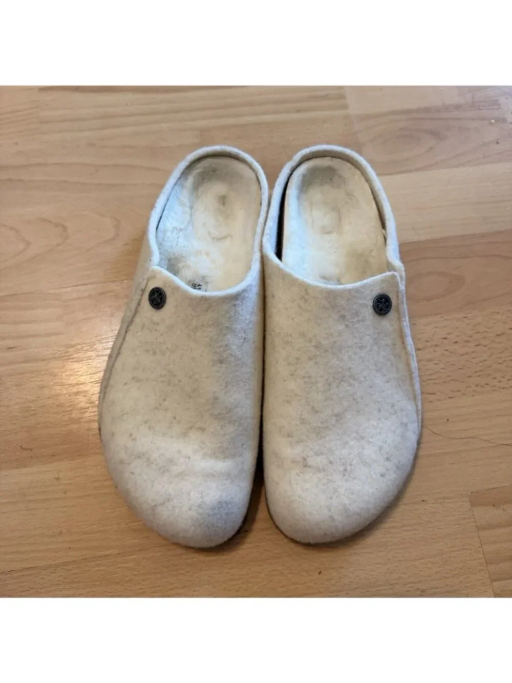 BIRKENSTOCK  Zermatt  Genuine Shearling Lined Ivory Slipper Size 41 L 10